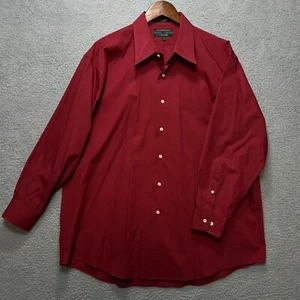 Colours Alexander Julian Shirt Long Sleeve Button Mens XL Maroon Red Y2K 90s VTG - Picture 1 of 6
