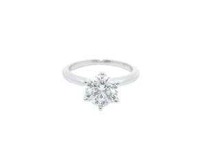 1.61 Cts. Round Lab-grown Diamond Platinum Engagement Ring - Picture 1 of 1
