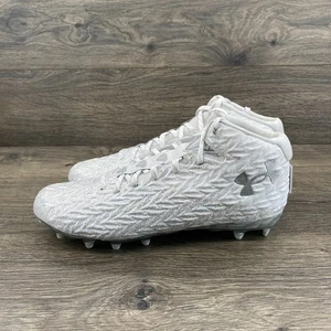 UA Under Armour Spotlight VVS Football Cleats Women's Size 10 White Gray 3027312 - Picture 1 of 12
