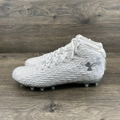 UA Under Armour Spotlight VVS Football Cleats Women's Size 10 White Gray 3027312 - Image 1 of 4