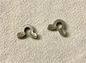 Set (2) 1960's/1970's/1980's Ertl/Structo Gray Axle Clips Original Parts - Picture 1 of 2
