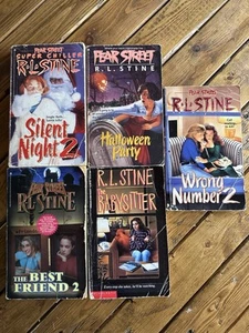 RL Stine Lot 5 Books Vintage Thriller Horror Paperback Fear Street 4 1st Ed - Foto 1 di 10