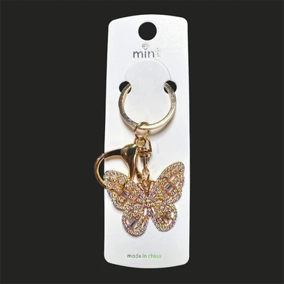 Llavero mariposa estrás iridiscente - Cierre de langosta, llavero - Nuevo Foto 1 de 3