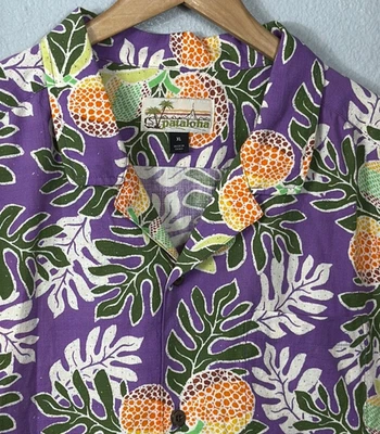 Camisa Pataloha Patagonia Para Hombres XL Hawaiana Aloha Abotonada Algodón Orgánico Floral Foto 1 de 4