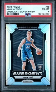 2024 PANINI PRIZM EMERGENT #18 NIKOLA TOPIC EMERGENT-SILVER PRIZM - Picture 1 of 2