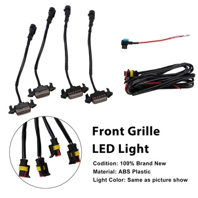 Smoked Lens Amber Light Front Grille LED Light Kit Pour Toyota Tacoma 2016-2023' - Photo 1/4