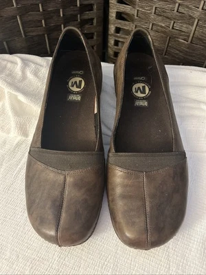 Merrell Womens sz 8 Apure Brown Leather Ortholite QForm Casual flats Loafers - Image 1 of 4
