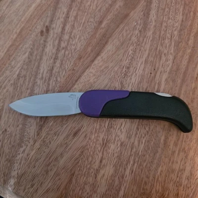 Navaja de bolsillo Solingen de colección con bloqueo inoxidable con Alemania negra/púrpura Foto 1 de 4