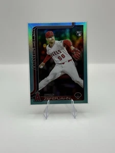 2025 Topps Update Ryan Zeferjahn RC # US324 Los Angeles Angels Aqua Refractor - Picture 1 of 2