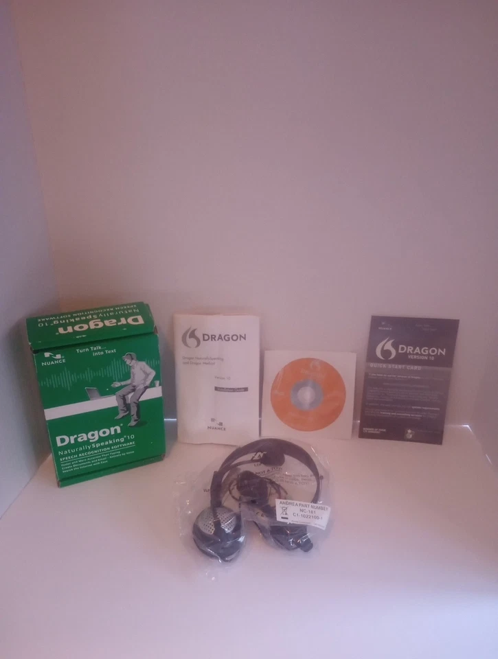 Nuance Dragon Speech Recognition Software Version 10 Standard Headset - Image 1 of 1