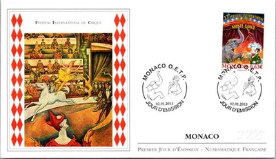 Monaco SC# 2705 FDC 2013 International Circus Festival - A03049 - Image 1 of 2