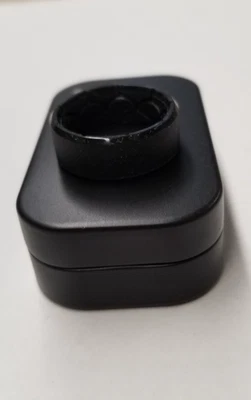 Anillo ranurado 8 mm borde Zeus anillo de silicona negro medianoche talla 10 Foto 1 de 4