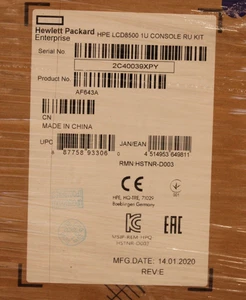 Brand New - HPE LCD8500 1U 18" Display/Keyboard Rackmount Console Kit- AF643A - Picture 1 of 3