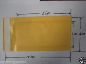 50 Small Size 000 Bubble Padded SELF SEAL KRAFT Envelopes Mailer 4 x 7 - Picture 1 of 1
