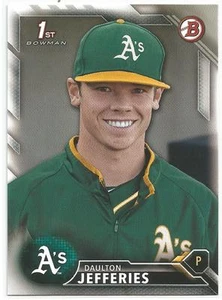 Daulton Jefferies Oakland A's 2016 Bowman Draft - Picture 1 of 2