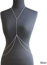 Stunning SILVER Belly Body Necklace Waist Bikini Beach Boho Necklace Chain A001