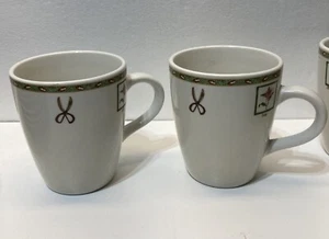 Paar (2) Royal Norfolk RNF11 Tassen Greenbrier Garten ~ Pflanzen & Werkzeuge mit grünem Band - Bild 1 von 3