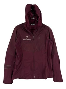 Salomon Burgundy Hooded Jacket Coat Women Size M - Picture 1 of 9