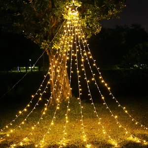 Christmas Decoration Outdoor Star String Lights with Remote 317 LED Theme Star - Picture 1 of 9