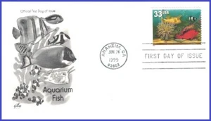 USA5 #3317 U/A ARTCRAFT FDC   Yellow Fish Red Fish Cleaner Shripm - Picture 1 of 1