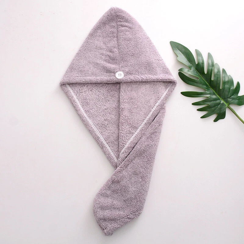 Nueva toalla absorbente de cabello de secado rápido turbante envoltura suave ducha gorra de baño sombrero Foto 1 de 4