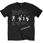 Men's Beatles White Album Tracks (Back Print) Slim Fit T-shirt Large Black