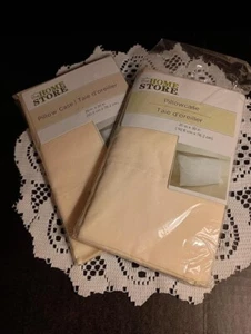 NEW the Home Store Set/2 (20x30) Soft Butter Yellow Polyester Pillowcases - Picture 1 of 2
