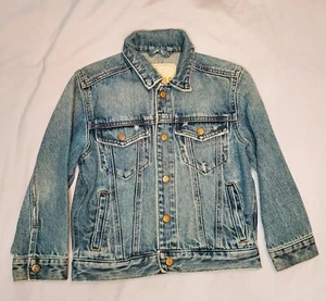 Kids Small Jean Jacket, Distressed Denim Coat, Childrens Place, Unisex - Picture 1 of 16