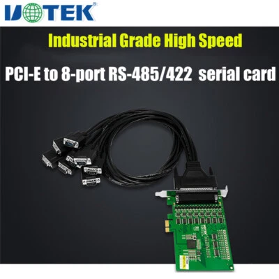 Industrial PCIE to 8-port RS485 RS422 Converter High Speed Serial Card ESD - Image 1 of 4