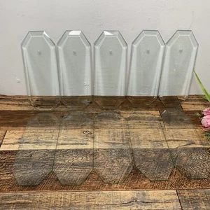 Beveled Octagon Glass Chandelier 10 Replacement Panel Starburst Star - Straight - Picture 1 of 10