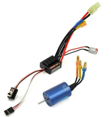 Hobbywing 1/18 EZRun 18A Brushless ESC/Motor Combo (18.0T/5200kV) w/ Program Box - Image 1 of 4