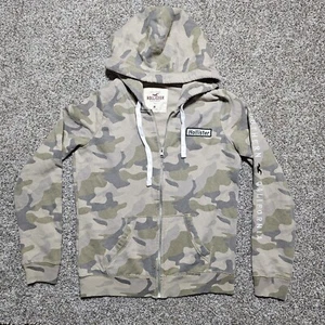 Hollister Sudadera con Capucha Mujer Grande Estampado Camuflaje Pullover Suéter Canguro Bolsillo LA - Imagen 1 de 11