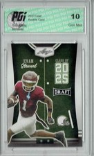 Evan Stewart 2023 Leaf Football #83 Class of 2025 Rookie Card PGI 10