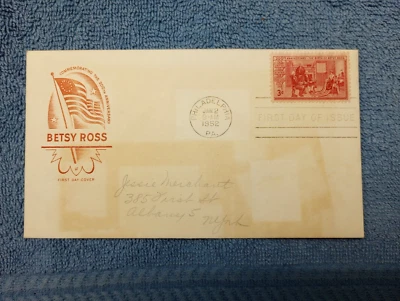 1952 FDC 200th Anniversary Birth of Betsy Ross Philadelphia Pennsylvania PA HF - Image 1 of 2
