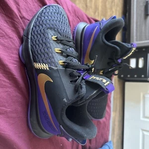 Size 10 - Nike LeBron Witness 5 Fierce Purple Metallic Gold - Picture 1 of 8