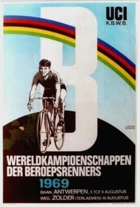Póster original de colección CARRERAS DE BICICLETAS W.C. BBÉLGICA 1969 - Imagen 1 de 1