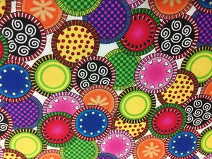 B B Q Bright Beautiful Fabric 1/2 Yard Possibilities 100% Cotton Free Shipping - Picture 1 of 6