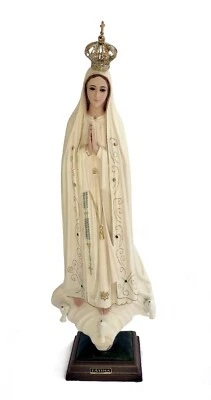 Statua Madonna di Fatima 61cm in vetroresina, con occhi di vetro - Immagine 1 di 2