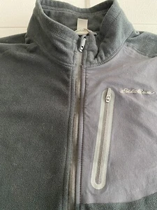 Eddie Bauer First Ascent Quarter Zip Fleece Pullover Size TL Long Sleeve Black - Picture 1 of 5