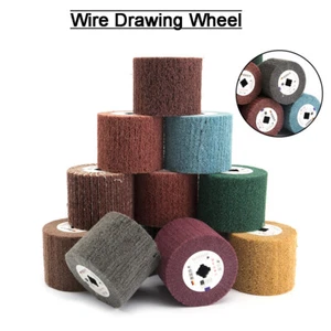 4" Non-woven Abrasive Flap Wheel Wire Drawing Polishing Burnishing Wheel 80-320# - Picture 1 of 17