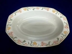 Wedgwood Ivory China CARMEL Serving Bowl 10" Floral Fruit England - Picture 1 of 5