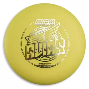 Innova DX Aviar Putt And Approach Golf Disc, Yellow With Silver Foil - Picture 1 of 1