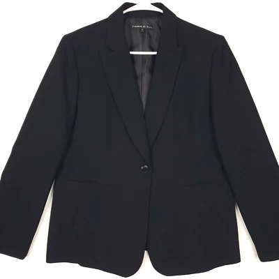 Preston & York Women's Blazer Size 14 Black Long Sleeve Single Button - Image 1 of 4