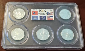 2002-S PCGS PR69 DCAM State Quarter 5 Coin Set - Picture 1 of 12