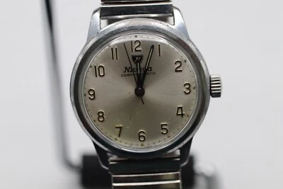 Nivada Compensamatic Para Hombre Cuerda Manual 31mm Esfera Plateada Listo Para Usar Foto 1 de 4