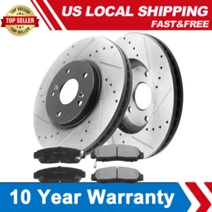 11.81" 300mm Front Brake Rotors + Brake Pads for Honda Accord Acura CL TL TSX E5 - Imagen 1 de 7