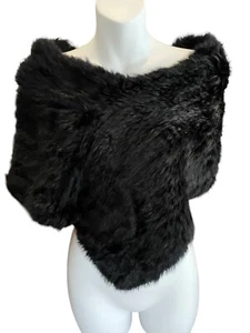 JOCELYN For Neiman Marcus 100 % KANINCHENFELL SCHULTERBEDECKUNG PONCHO GRÖSSE OS - Bild 1 von 11
