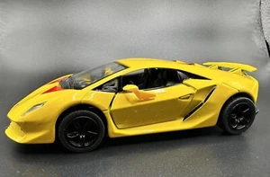 Kinsmart Lamborghini Sesto Elemento, Diecast Model Toy 1:38 Yellow, 5" - Picture 1 of 7