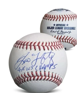 NY YANKEES TINO MARTINEZ SIGNED BASEBALL WITH 4x WS CHAMPS INSCRIPTION/ JSA Cert - Picture 1 of 1