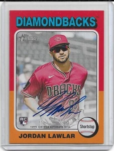 2024 Topps Heritage Jordan Lawlar Real One's Blue Ink RC Autograph #ROA-JLA - Picture 1 of 2